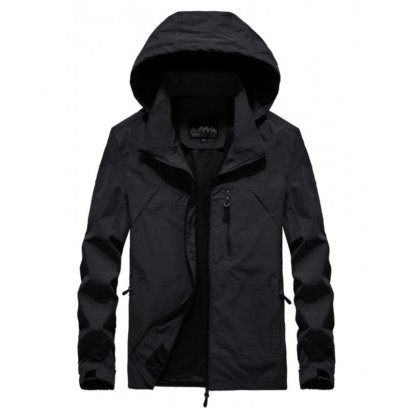 Herren leichte atmungsaktive Softshell-Trekkingjacke mit Kapuze und Mesh-Futter Echoarchiv