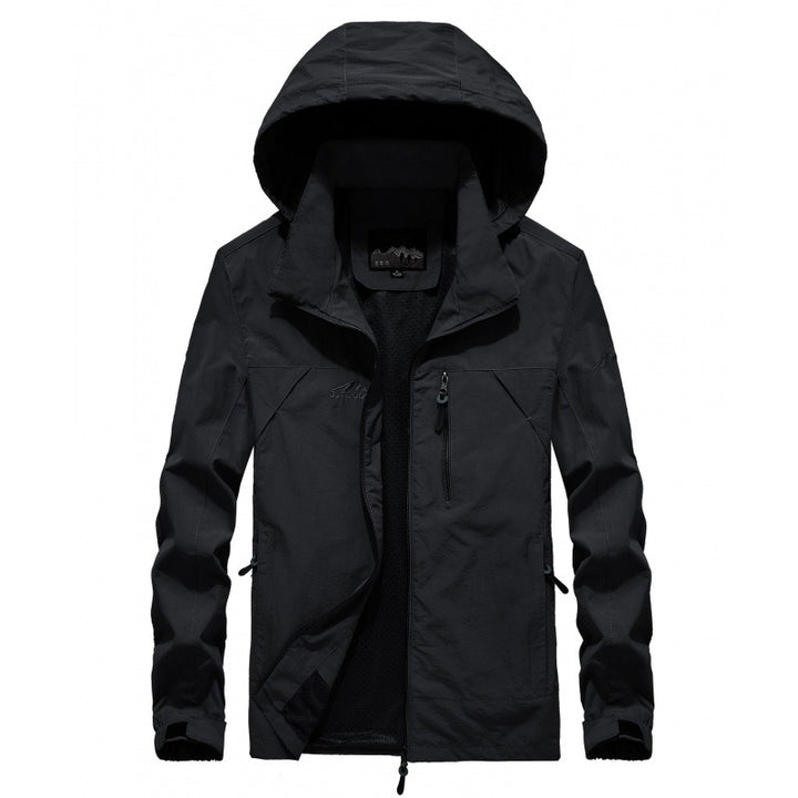 Herren leichte atmungsaktive Softshell-Trekkingjacke mit Kapuze und Mesh-Futter Echoarchiv