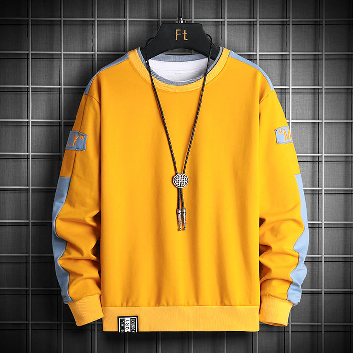 Herren Lockeres Sweatshirt im Urban-Layer-Look mit Schulterpaneelen und geripptem Saum Echo Archiv