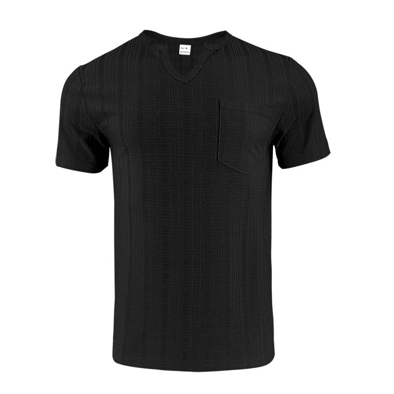 Herren Kurzarmshirt mit Struktur und Brusttasche Echoarchiv