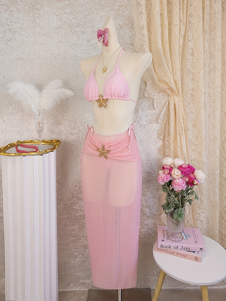 Damen Bikini-Set mit transparenter Strandtunika Echo Archiv