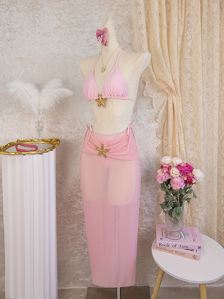 Damen Bikini-Set mit transparenter Strandtunika Echo Archiv