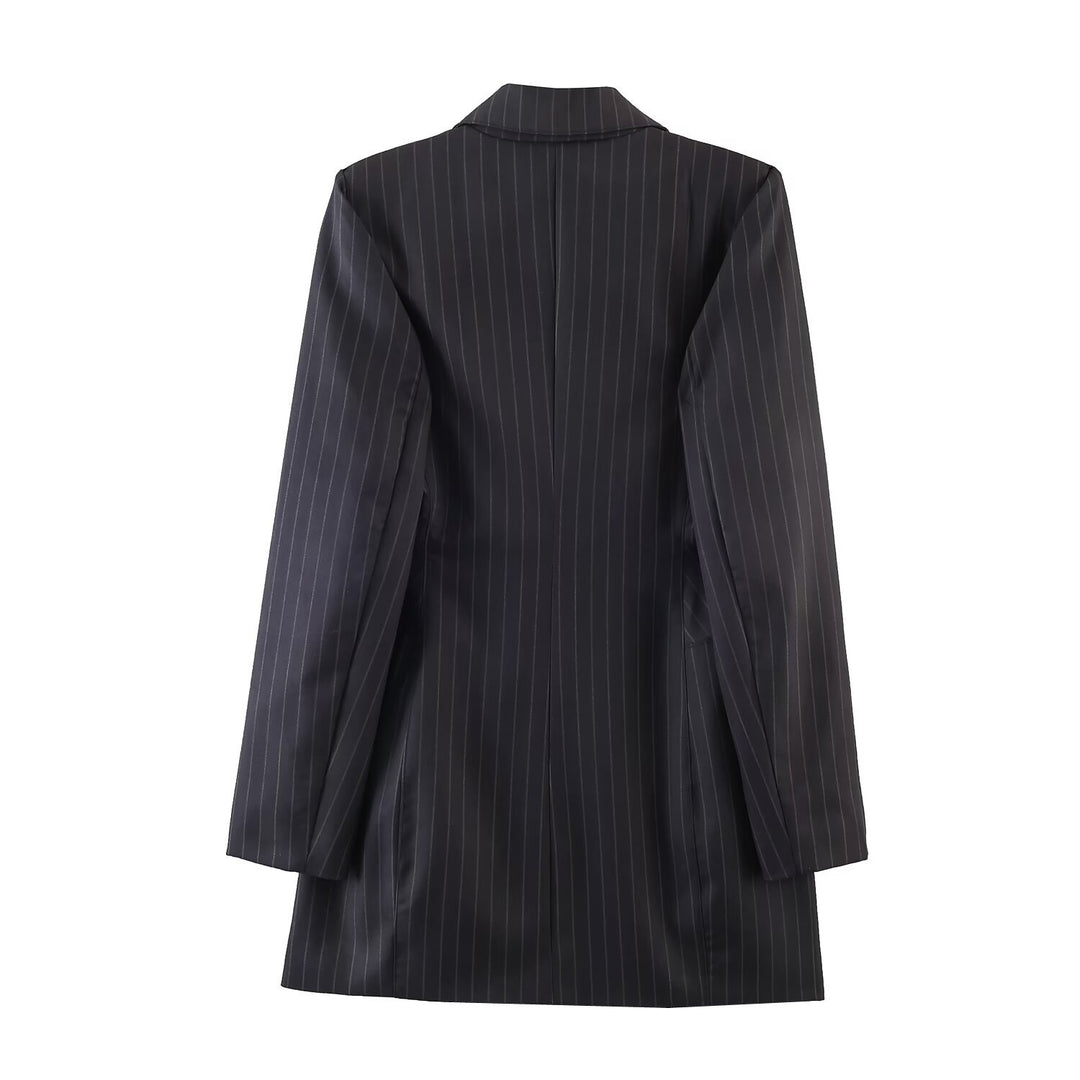 Damen Doppelreihiger Nadelstreifen-Blazer mit taillierter Silhouette Echo Archiv