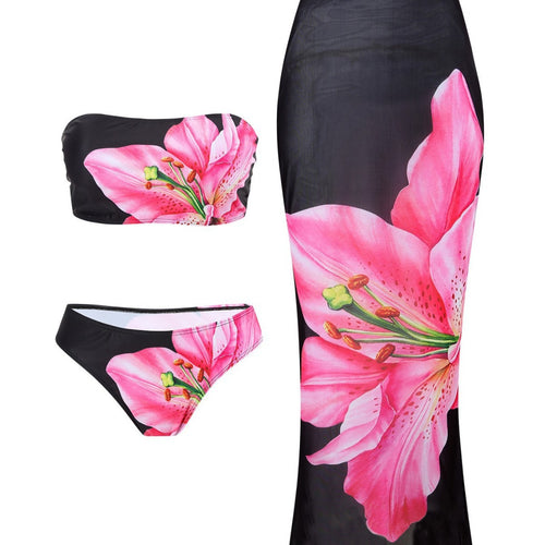 Damen Elegante Strandmode mit Blütenmuster Echo Archiv