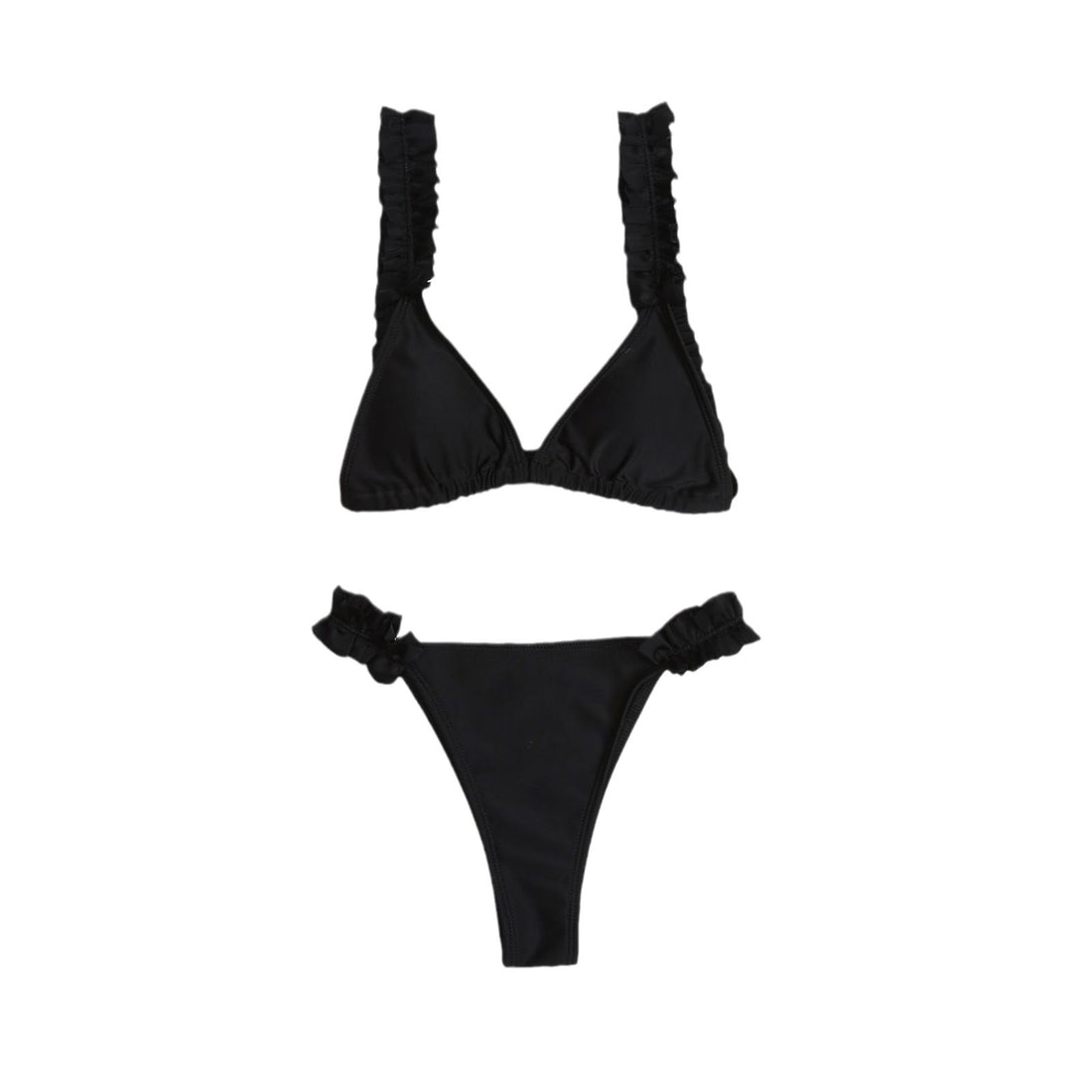 Damen Triangel-Bikini mit Rüschen und farbenfrohem Design – Maréssa