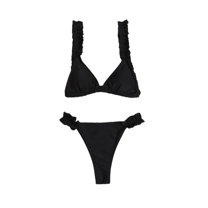 Damen Triangel-Bikini mit Rüschen und farbenfrohem Design Echo Archiv