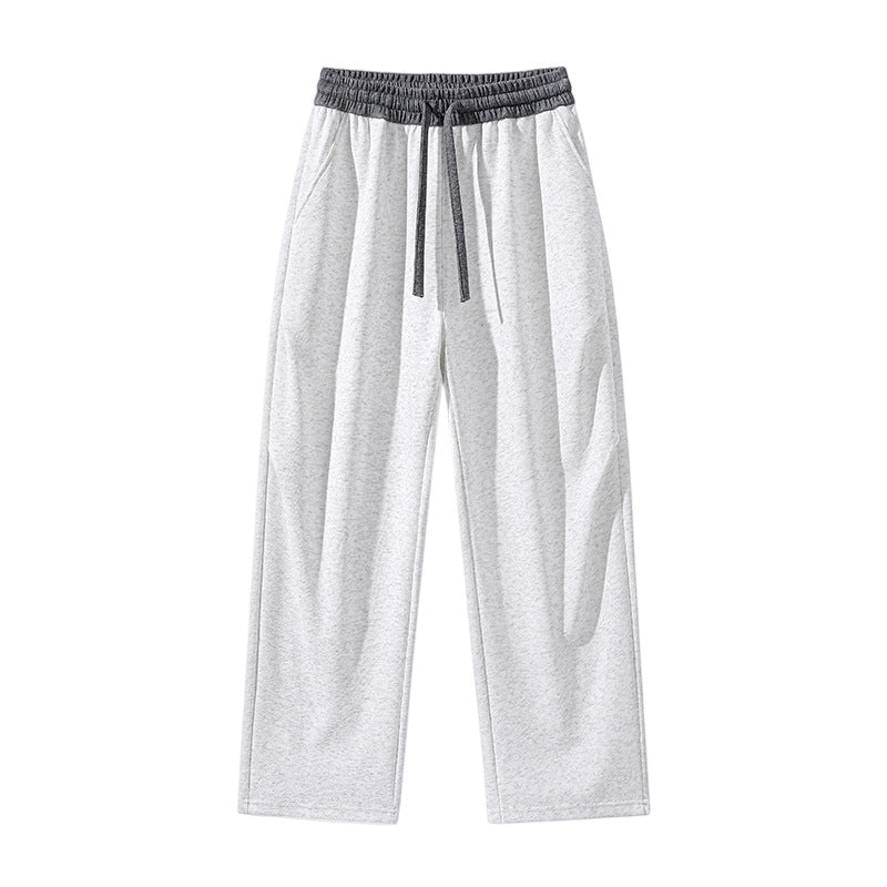 Herren Gerade geschnittene Lounge-Jogginghose mit elastischem Kordelbund & Seitentaschen Echoarchiv
