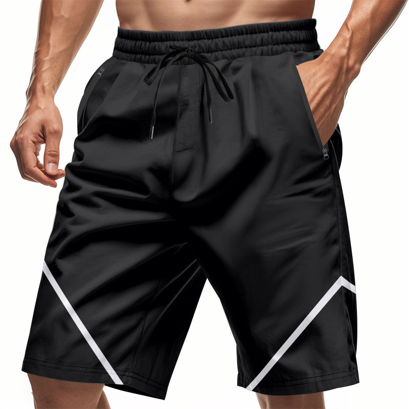 Herren Sportliche Shorts mit elastischem Bund und praktischen Reißverschlusstaschen Echoarchiv