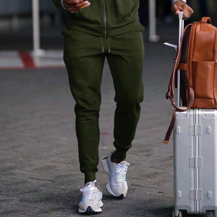 Herren bequeme Bundfalten Jogginghose mit elastischem Bund und praktischen Taschen Echoarchiv