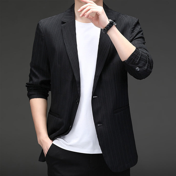 Herren eleganter Blazer mit strukturiertem Design und lässigem Schnitt Echoarchiv