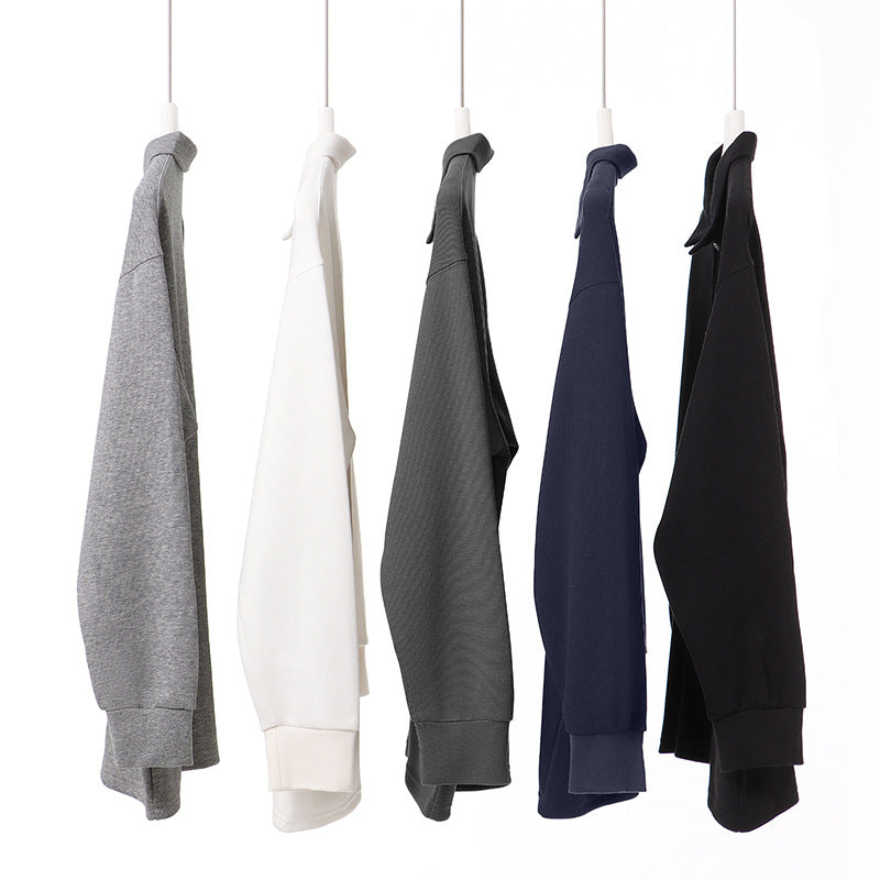 Unisex Oversize-Polo-Sweatshirt mit gerippten Bündchen und Knopfleiste Echo Archiv