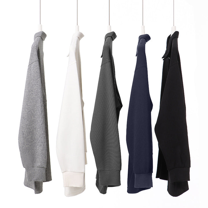 Unisex Oversize-Polo-Sweatshirt mit gerippten Bündchen und Knopfleiste Echo Archiv