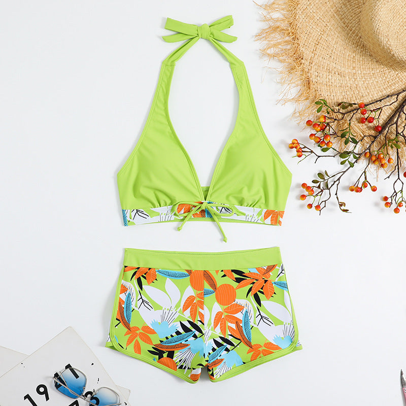 Damen Bikini-Set mit floralem Muster und herausnehmbarem Push-Up-BH Echo Archiv