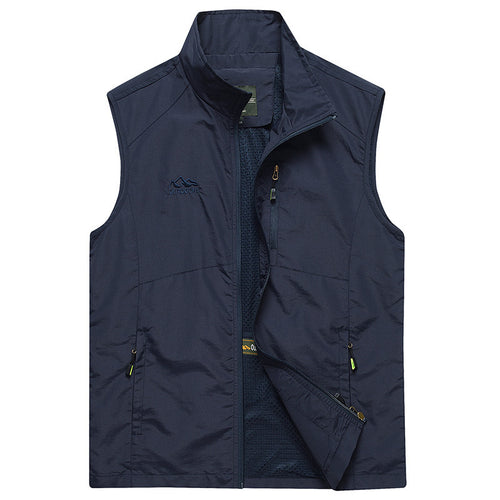 Herren Leichte atmungsaktive Outdoor‑Weste mit Mesh‑Innenfutter und Reißverschlusstaschen – Taviero