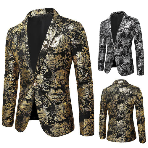 Herren eleganter Goldmuster Blazer Echoarchiv
