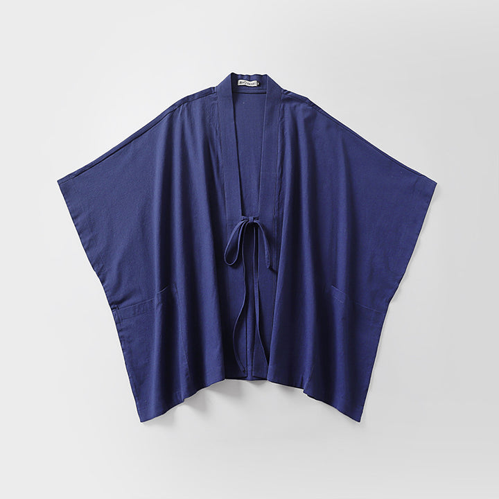 Damen Oversize Kimono-Cardigan mit Bindegürtel und Eingrifftaschen Echoarchiv