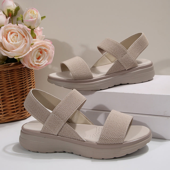 Damen Leichte Stretch‑Sandalen mit gepolstertem Komfortfußbett und dämpfender Plateau‑Sohle Echo Archiv