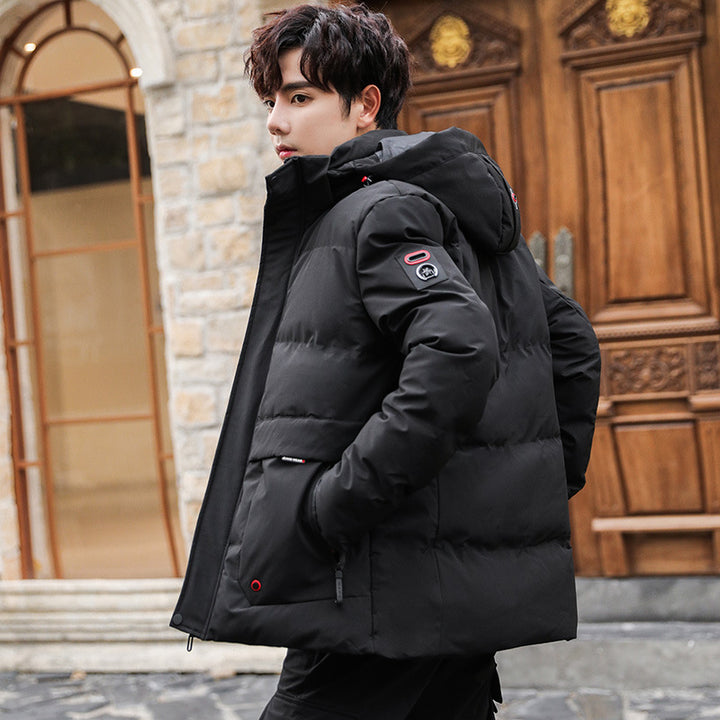 Herren gesteppte Kapuzenjacke mit Utility-Taschen und winddichter Isolierung Echoarchiv