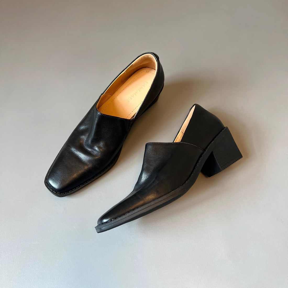 Damen Elegante Slip‑on Loafer mit quadratischer Zehenkappe und mittelhohem Blockabsatz Echo Archiv