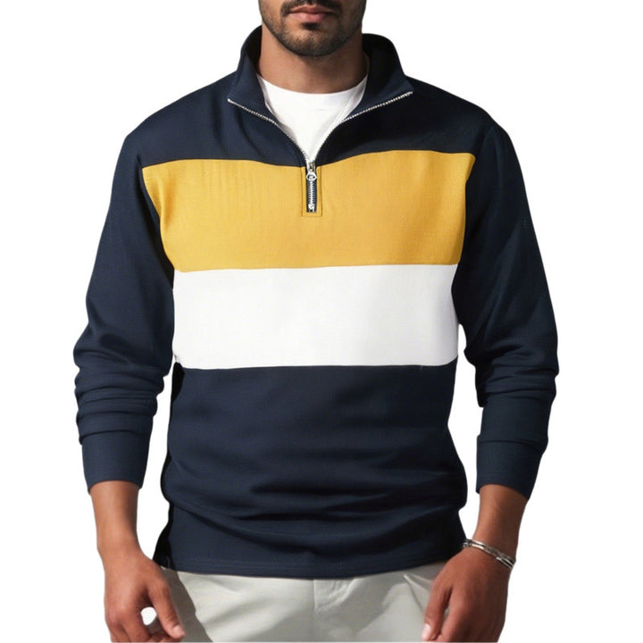 Herren sportlicher Pulli mit hohem Kragen und Reißverschluss Echoarchiv