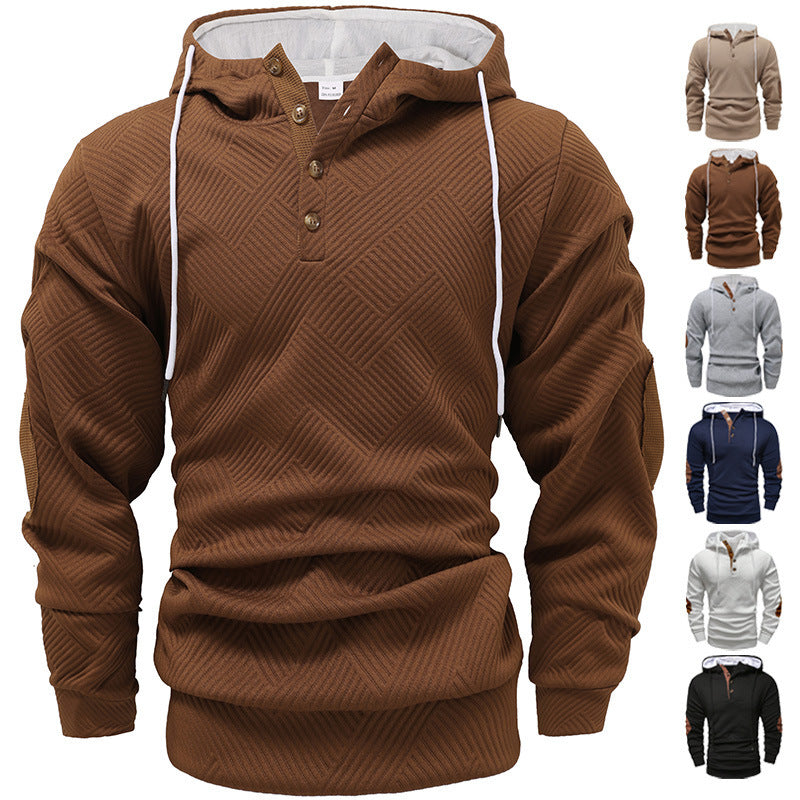 Herren Sportlicher Kapuzenpullover mit einzigartigem Strukturdesign und modischen Akzenten Echoarchiv