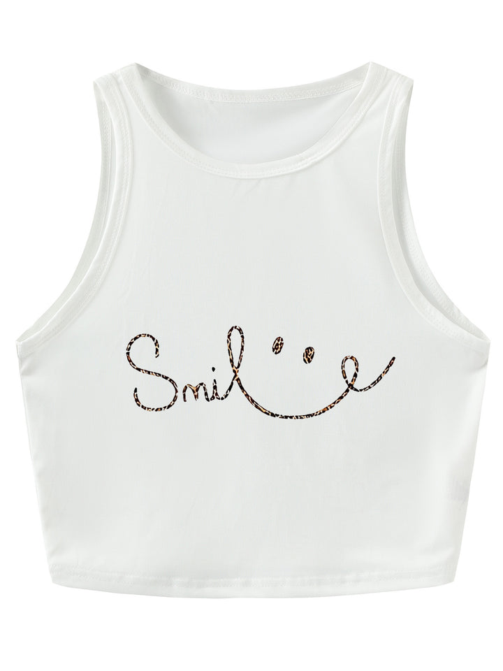 Damen Crop-Top mit kreativem Spruch und lässigem Schnitt Echo Archiv