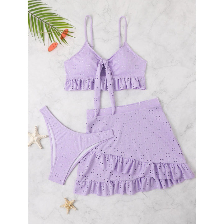 Damen Bikini-Set mit Oberteil und rüschigem Rock Echo Archiv