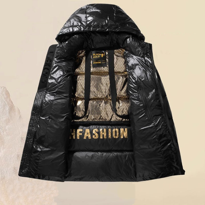 Unisex Glänzender Steppparka mit metallic‑Innenfutter und Tragegurten Echo Archiv