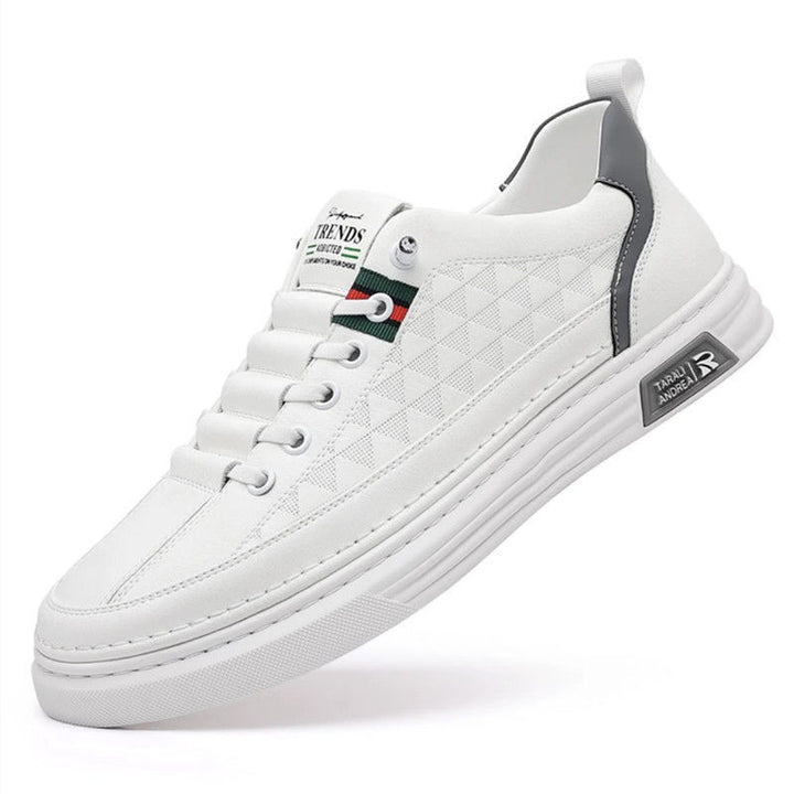 Herren Low-Top Sneaker mit gestepptem Rauten-Design und dicker Gummisohle Echoarhiv