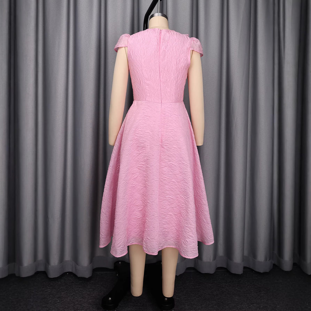 Damen Elegantes A-Linien Kleid mit floralem Design und voluminösem Oberteil Echo Archiv