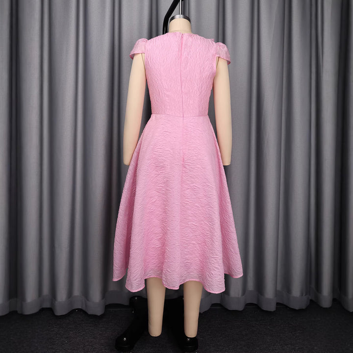 Damen Elegantes A-Linien Kleid mit floralem Design und voluminösem Oberteil Echo Archiv