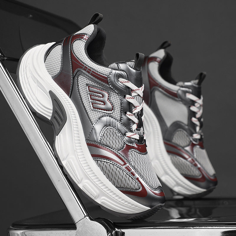 Unisex Voluminöse Mesh-Runner mit atmungsaktivem Obermaterial und stoßdämpfender Plateausohle Echoarchiv