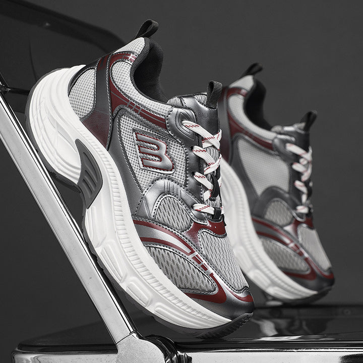 Unisex Voluminöse Mesh-Runner mit atmungsaktivem Obermaterial und stoßdämpfender Plateausohle Echoarchiv