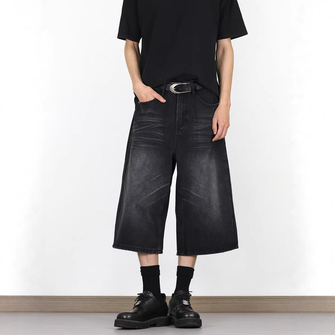 Herren Modische Dialen Denim-Cargo-Shorts Echoarchiv