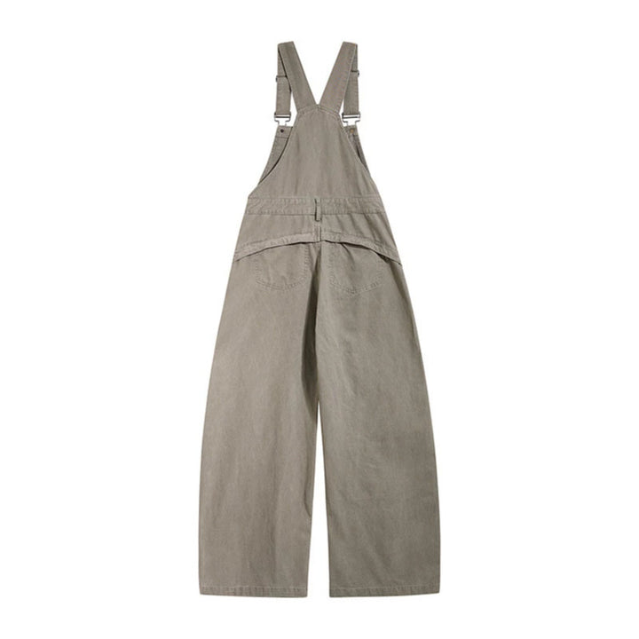 Damen weite Cargo-Latzhose mit verstellbaren Trägern und Multi-Taschen Echoarchiv