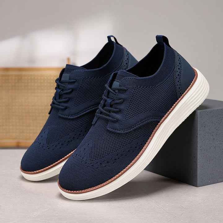 Herren nan gestrickter Oxford-Sneaker mit Wingtip-Perforation und federleichter EVA-Sohle Echo Archiv