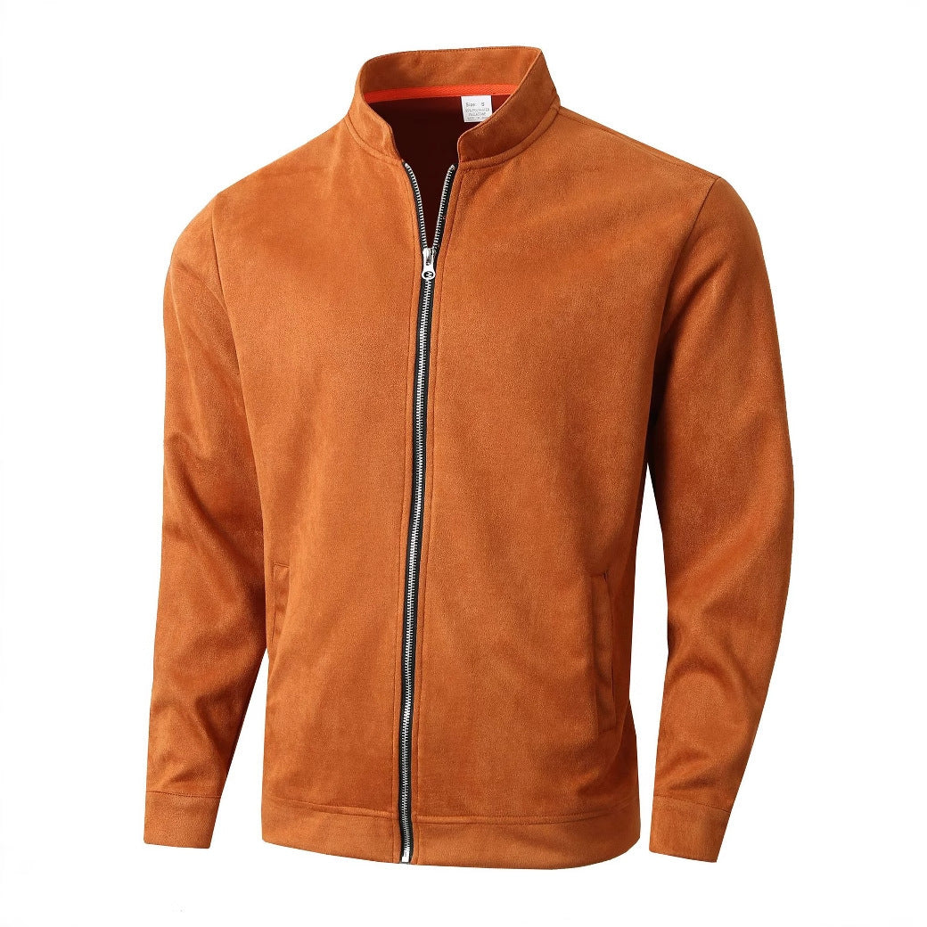Herren lässige Fleecejacke mit hohem Kragen und Reißverschluss Echoarchiv