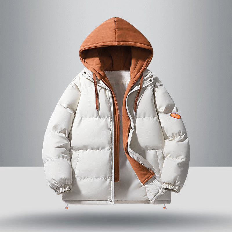 Herren gesteppte Winterjacke mit abnehmbarer Kapuze und Innenfutter Echoarchiv