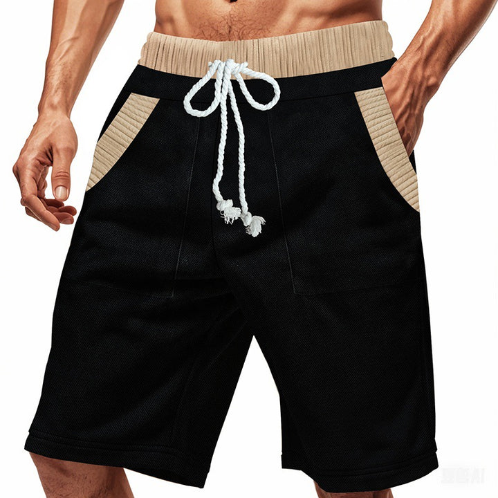 Herren lockere Shorts im strukturierten Design mit seitlichen Taschen Echoarchiv