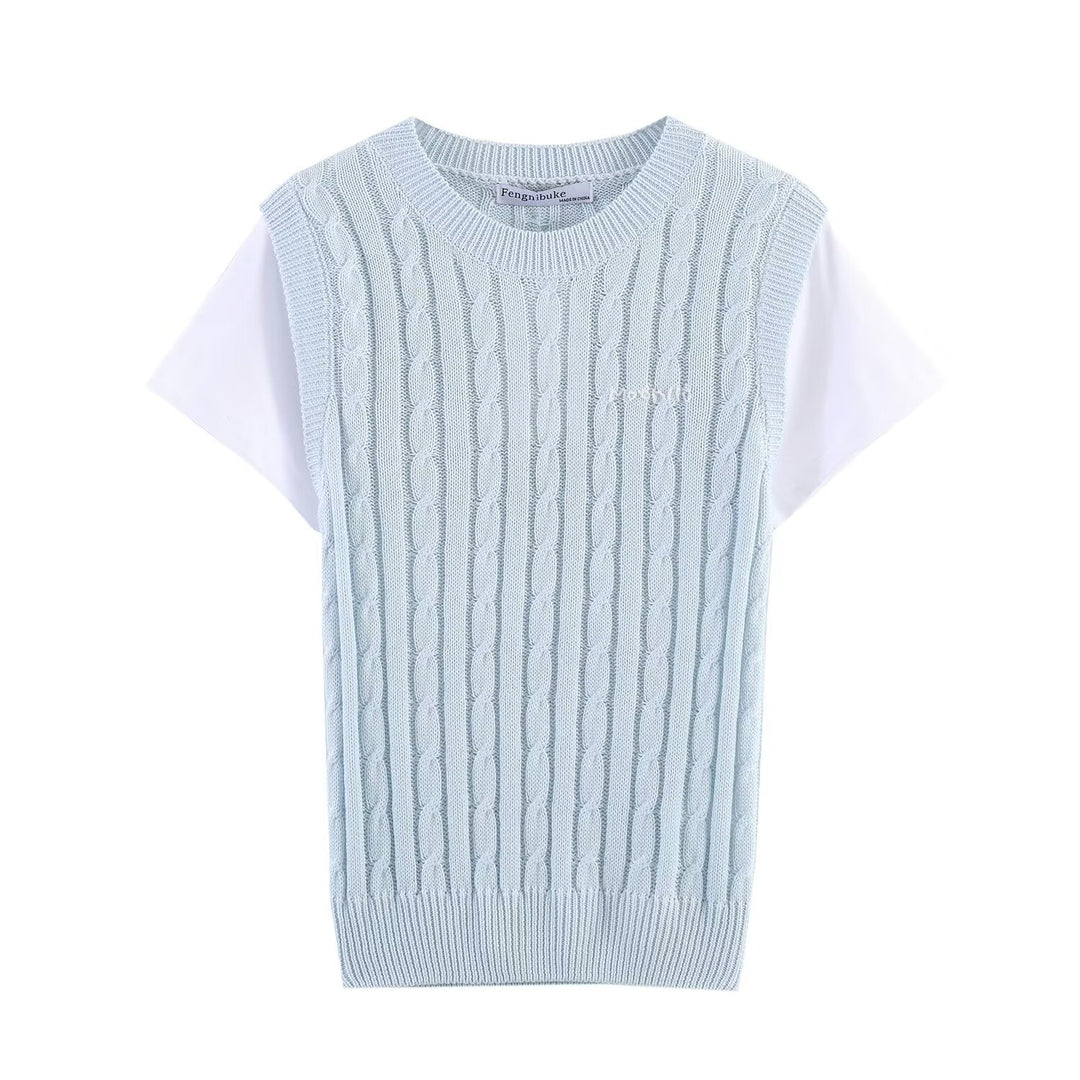 Damen Strickoberteil mit lässigem Schnitt und innovativem Layering Echo Archiv