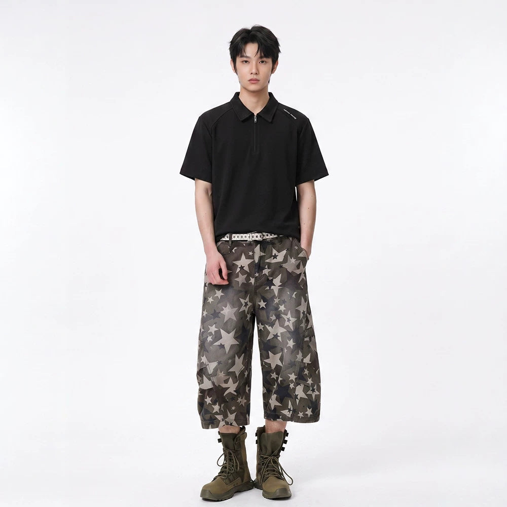 Herren Oversize-Halbzip-Polo mit technischem Jersey und verlängertem Rückensaum Echo Archiv