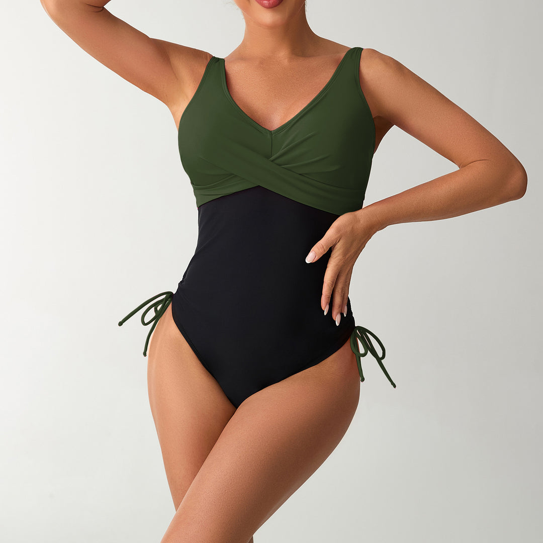 Damen Bequemer Schwimmanzug mit elegantem Wickeloberteil Echo Archiv