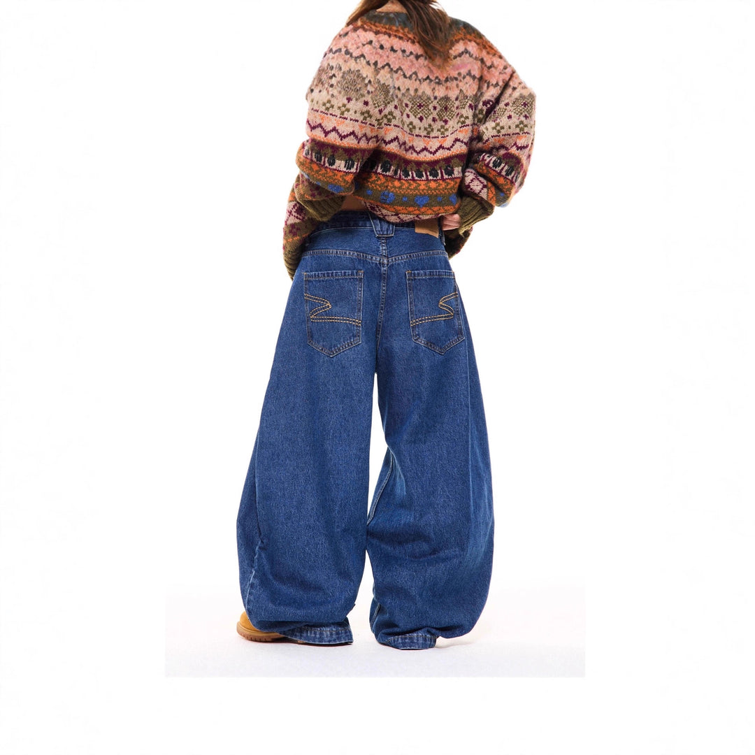 Damen Gemusterter Pullover mit Knopfleiste Echoarchiv