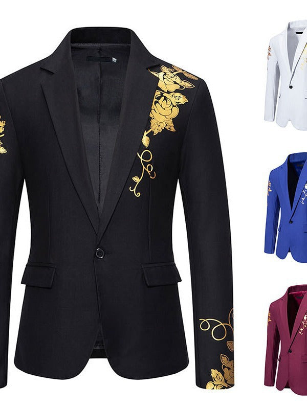 Herren eleganter Blazer mit floralem Design und hochwertiger Verarbeitung Echoarchiv