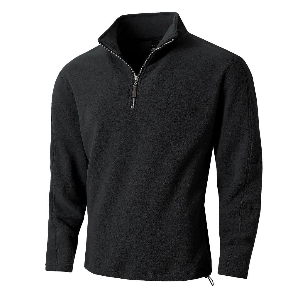 Herren Fleece-Pullover mit hoher Kragenverstellbarkeit und funktionalem Reißverschluss Echoarchiv