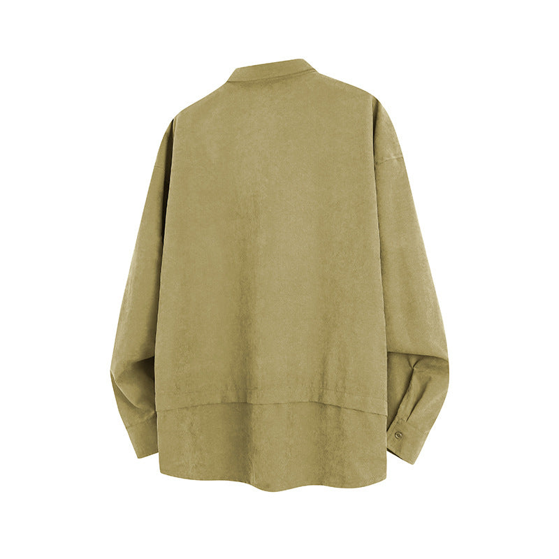 Herren lässige Overshirt-Jacke mit praktischen Brusttaschen Echoarchiv
