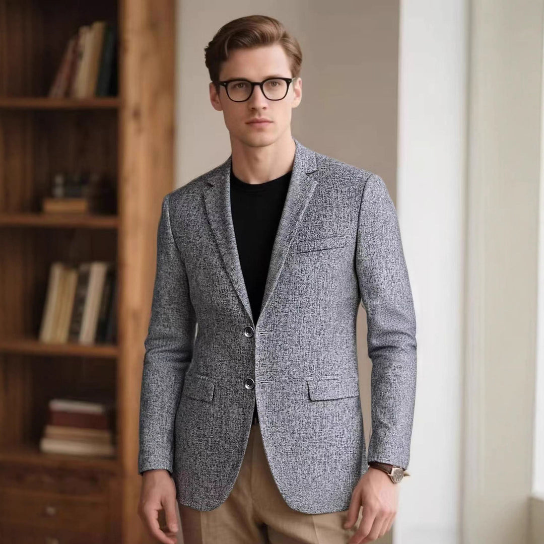 Herren modischer strukturierter Blazer mit modernem Schnitt Echoarchiv