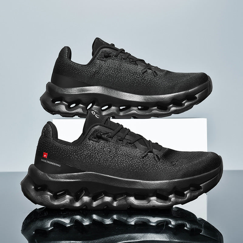 Unisex leichte Performance-Laufschuhe mit Hohlkammer-Zwischensohle und nahtlosem Strickoberteil – Tavélo