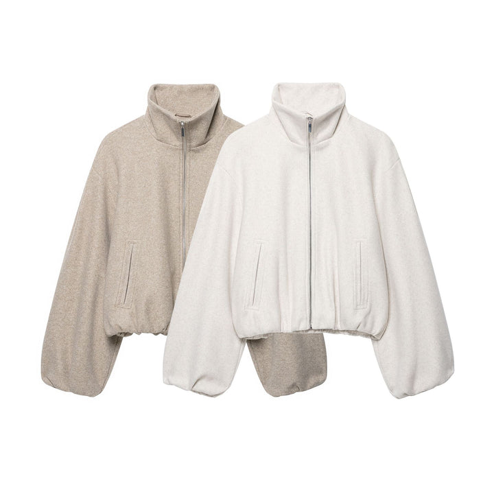 Damen Leichte wattierte Windjacke mit Stehkragen und Polka‑Dot‑Print Echo Archiv