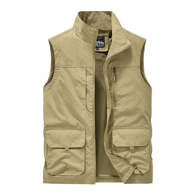 Herren leichte Utility-Weste mit Meshfutter und Multifachtaschen – Taviero